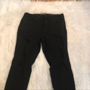 Torrid sky high skinny jeans 16S black distressed